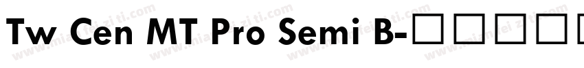 Tw Cen MT Pro Semi B字体转换